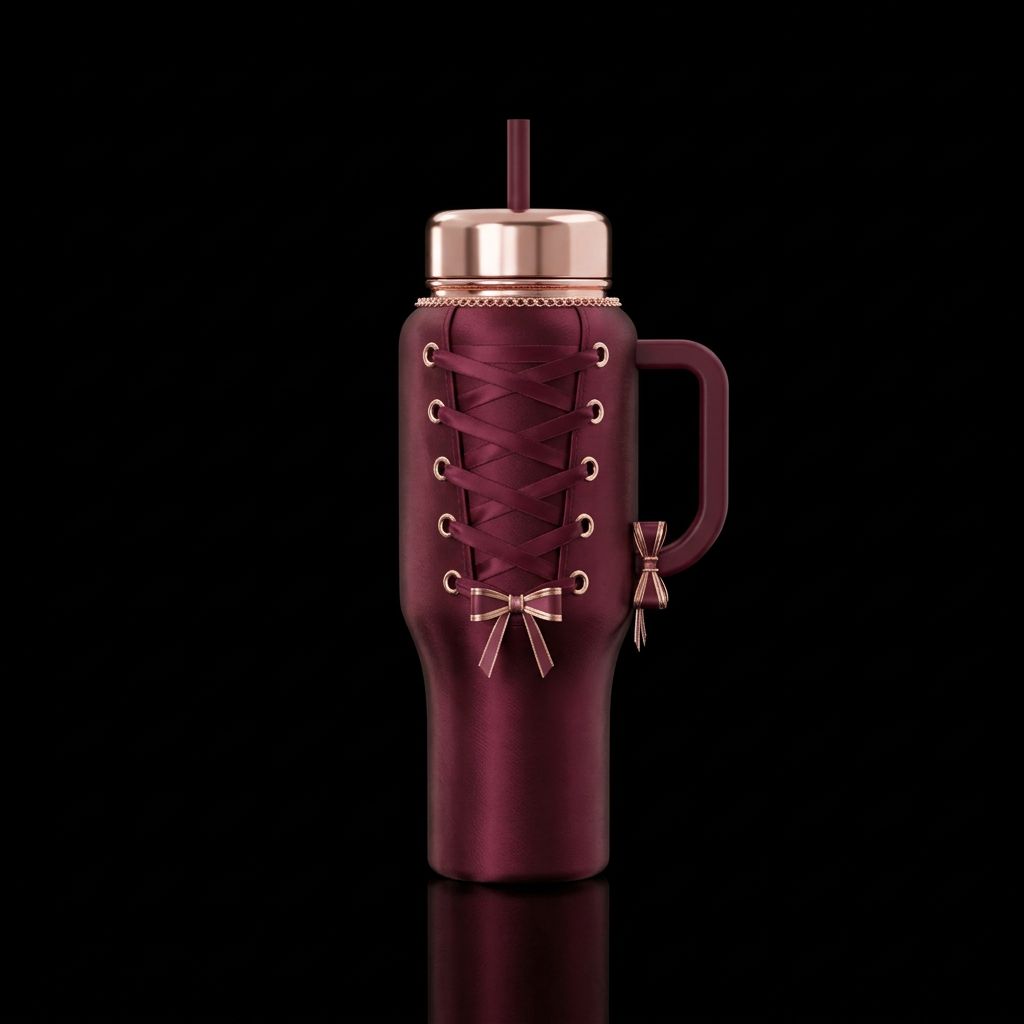 Laced Up water bottle design