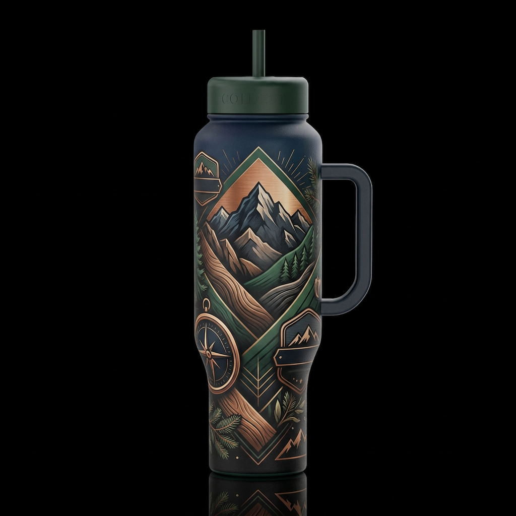Nature water bottle design