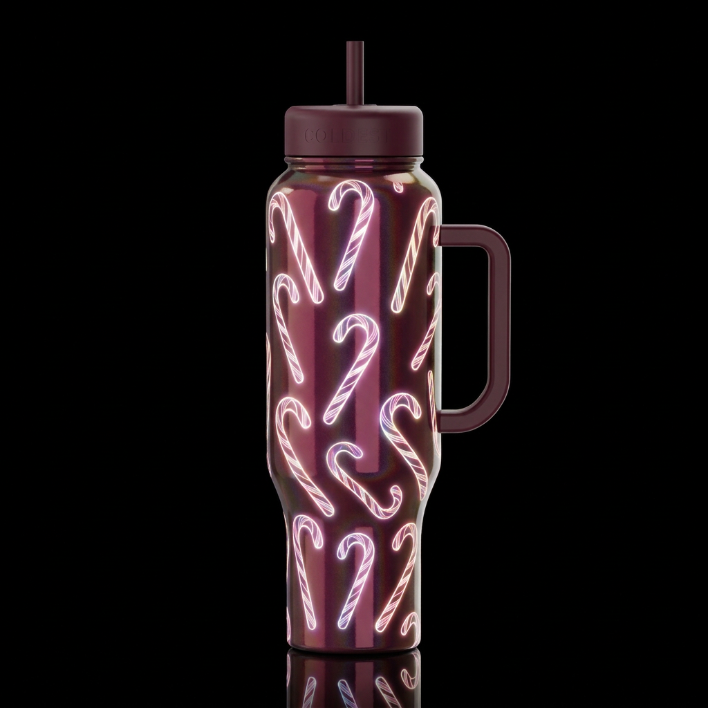 Candy Cane water bottle design