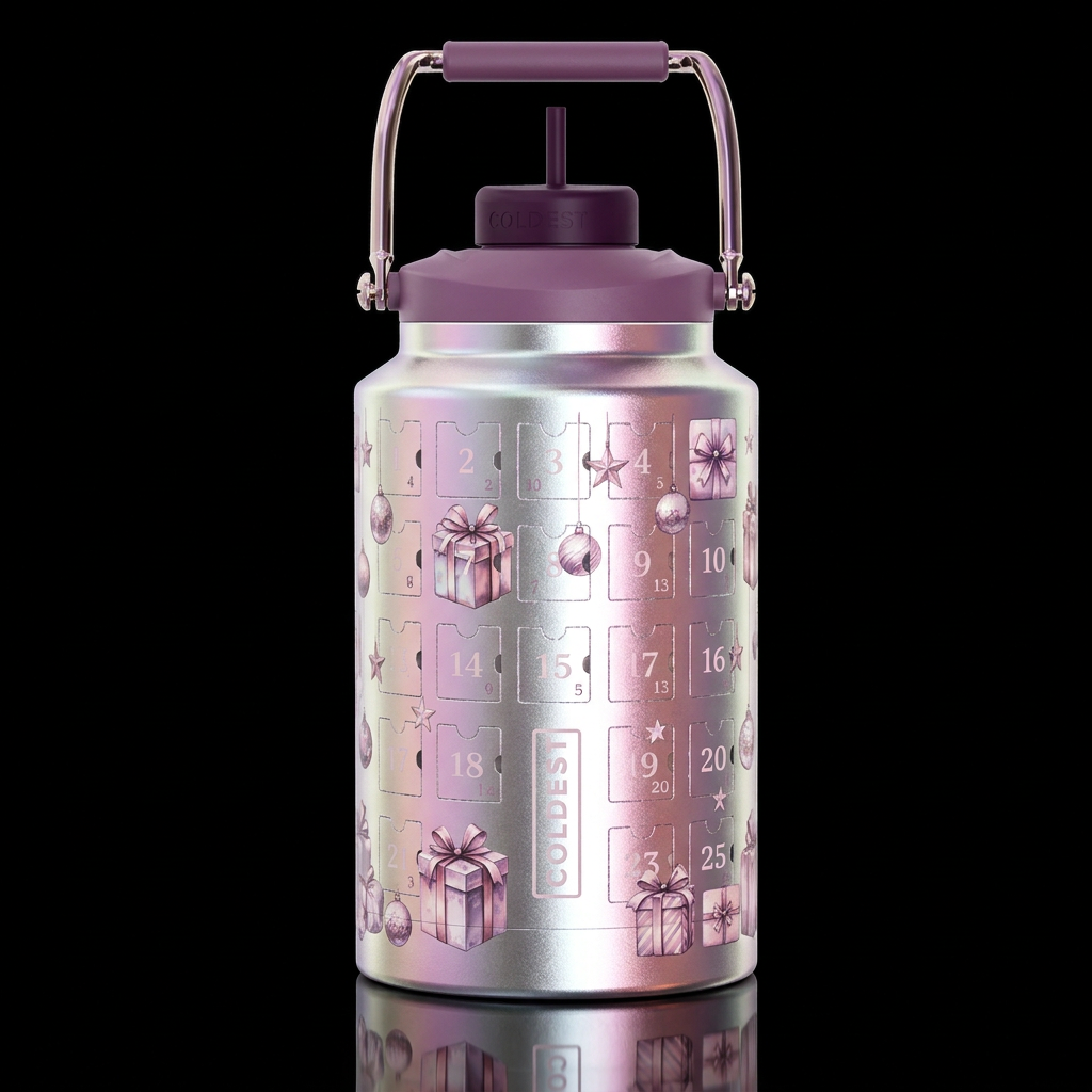Christmas Advent water bottle design