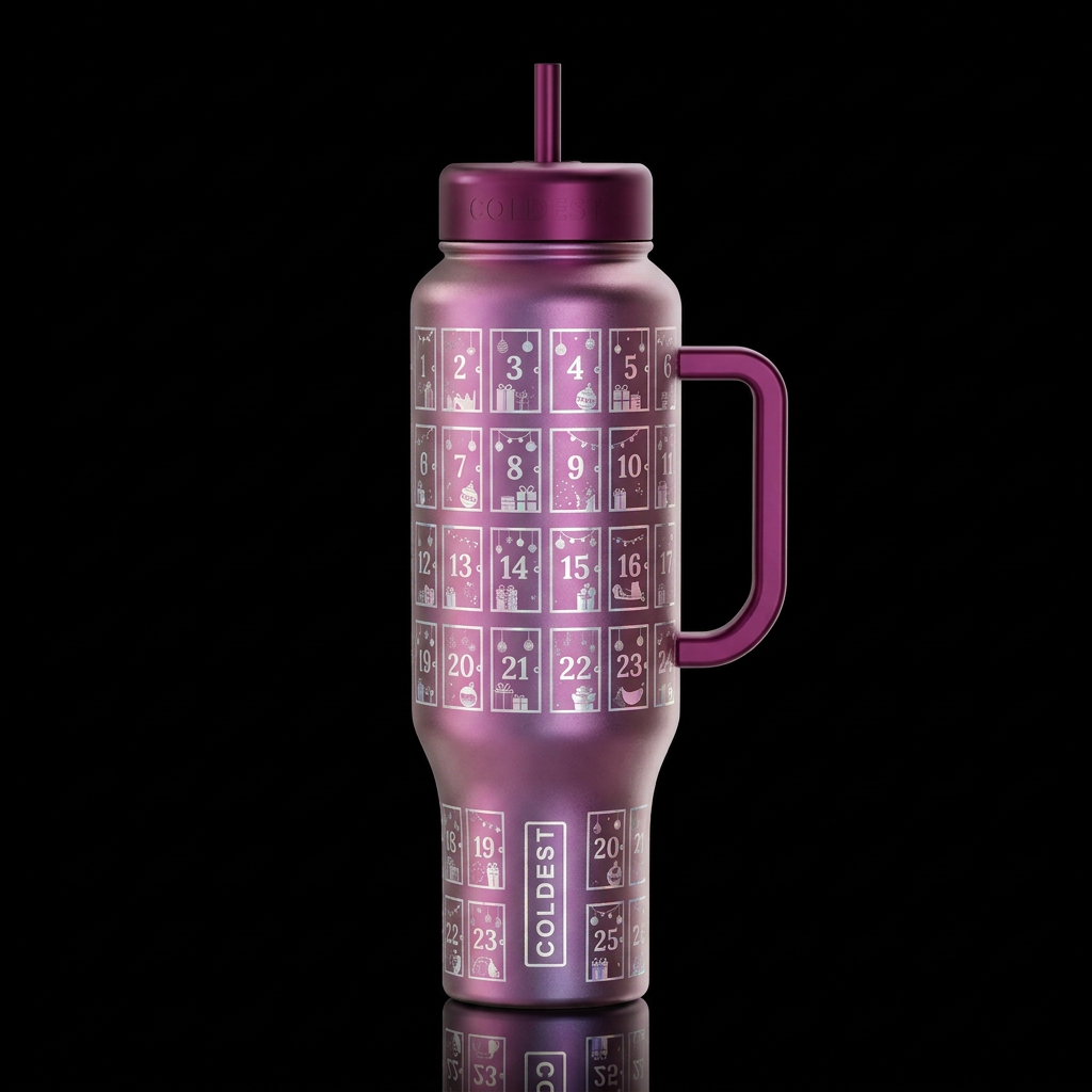 Christmas Advent water bottle design