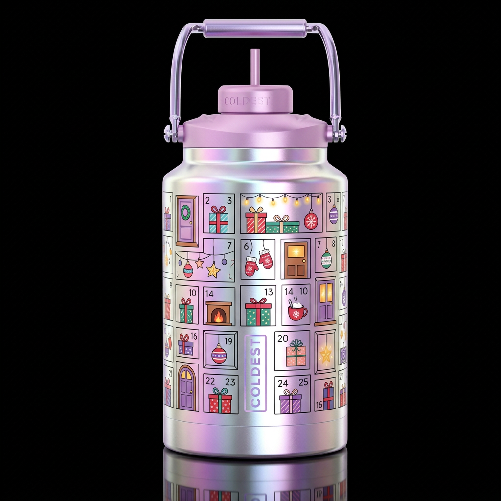 Advent water bottle design