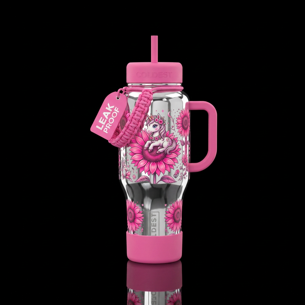 Unicorn water bottle design