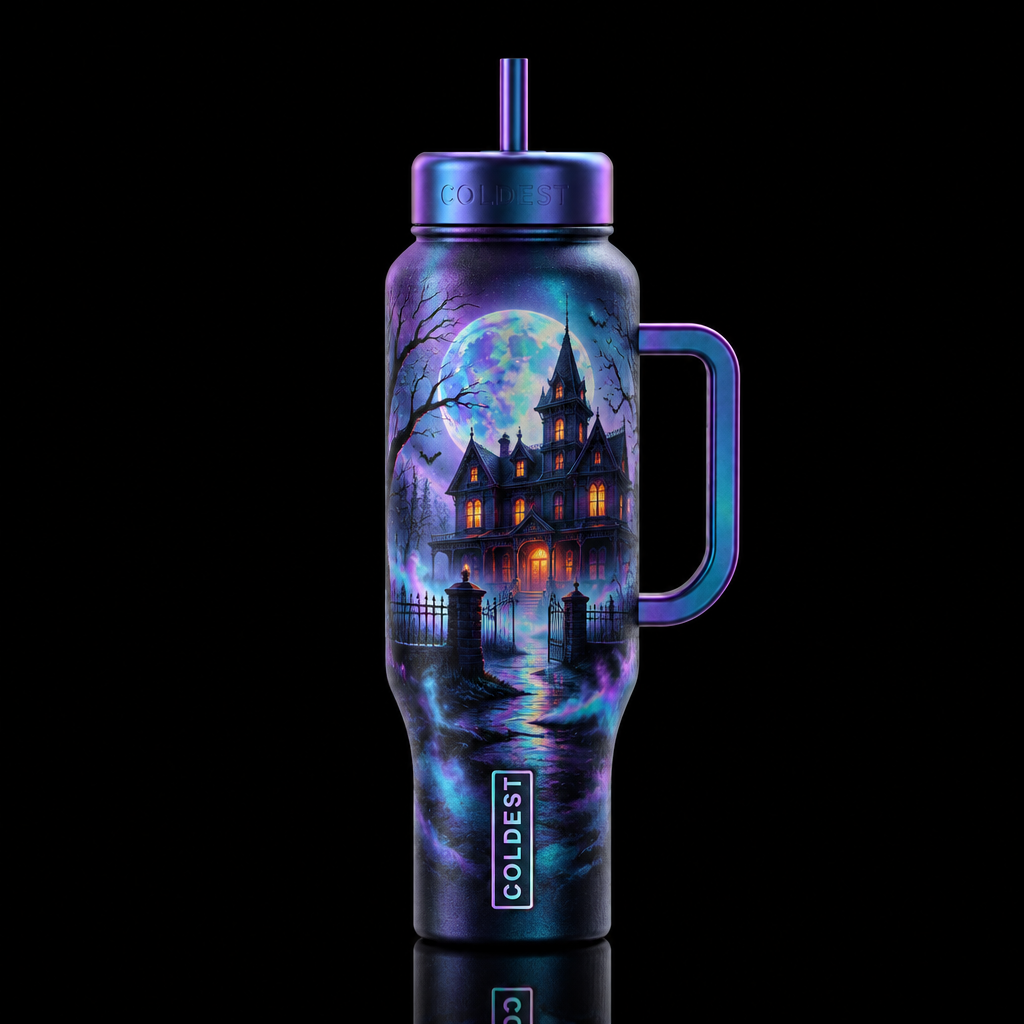 Spooky Nights water bottle design