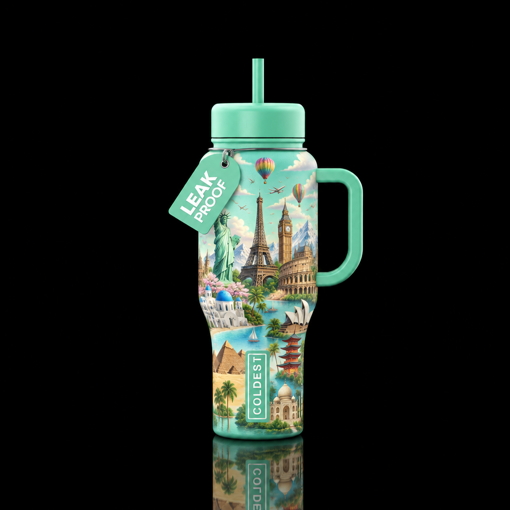 Landmarks ❤️ water bottle design