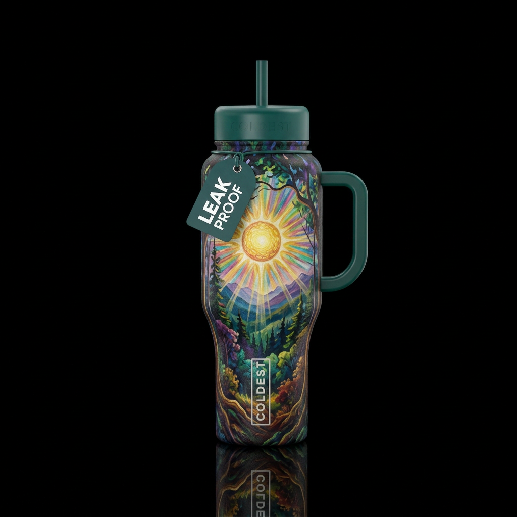I want the painting the light of the world water bottle design