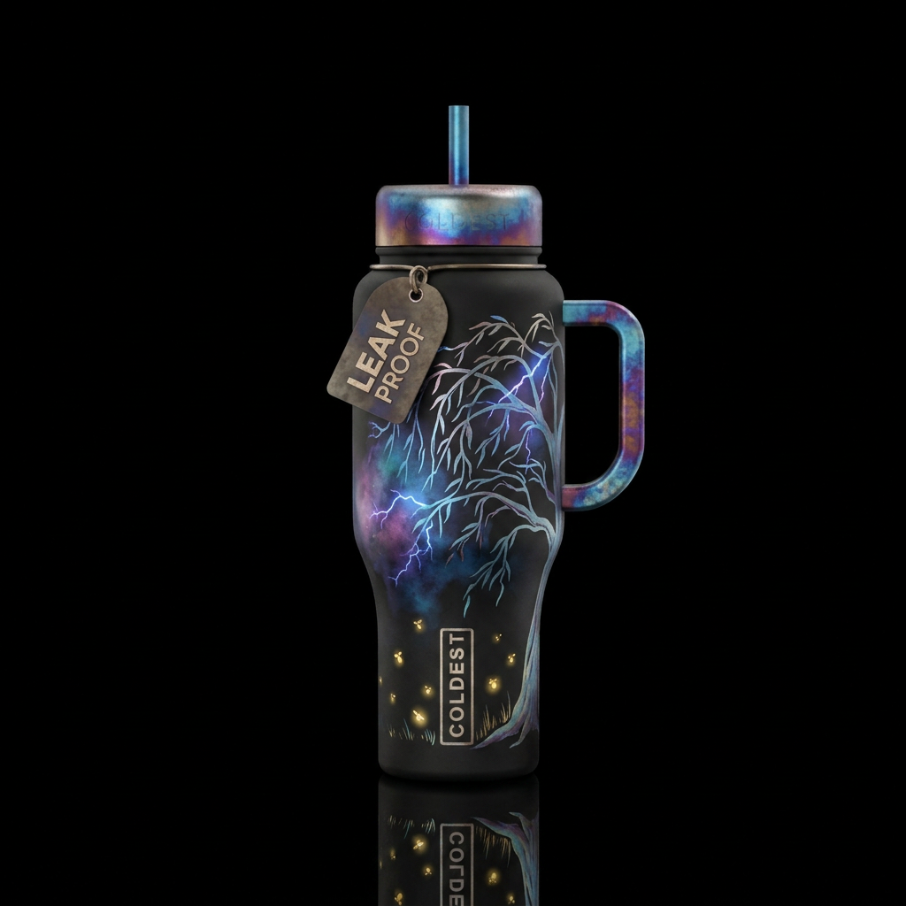 coloring, heat patination, or temper coloring at n... water bottle design