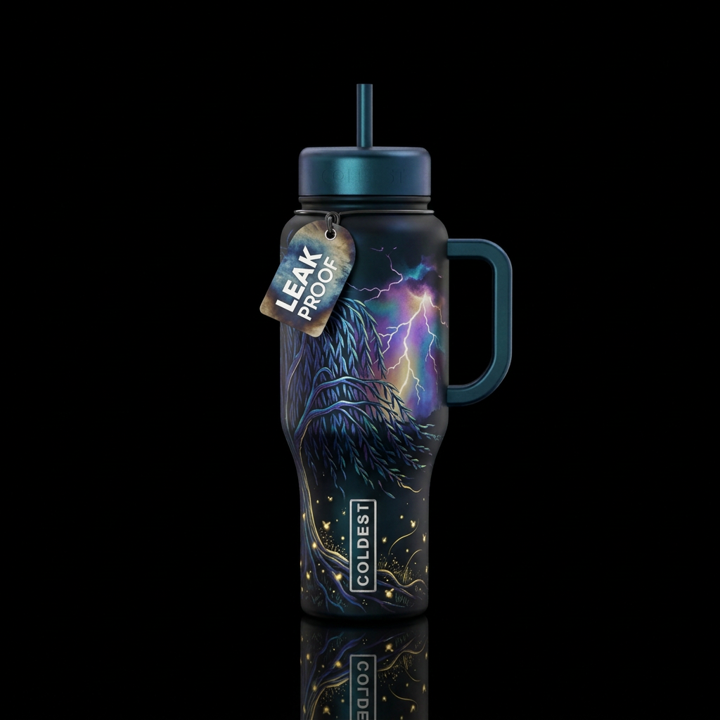 coloring, heat patination, or temper coloring at n... water bottle design
