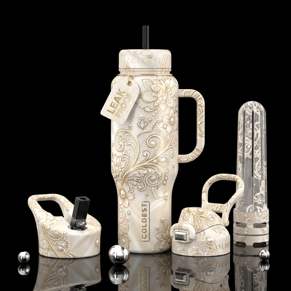 Bridal theme water bottle design