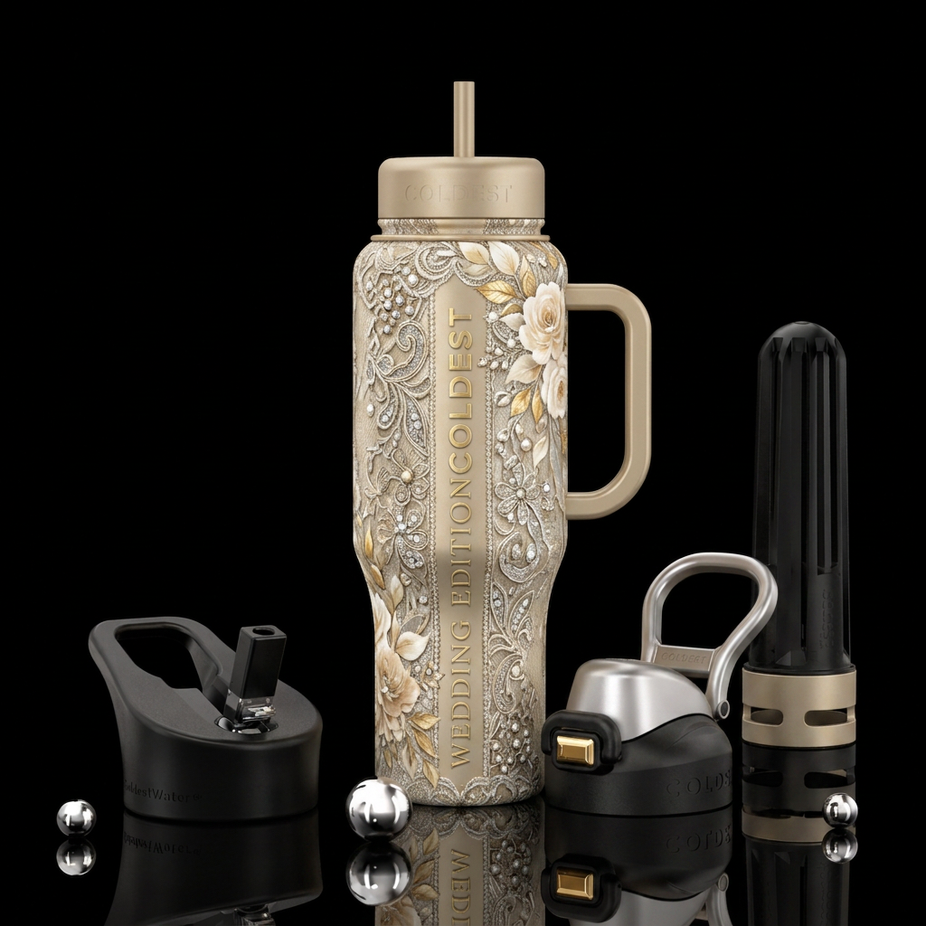 Wedding themed water bottle design