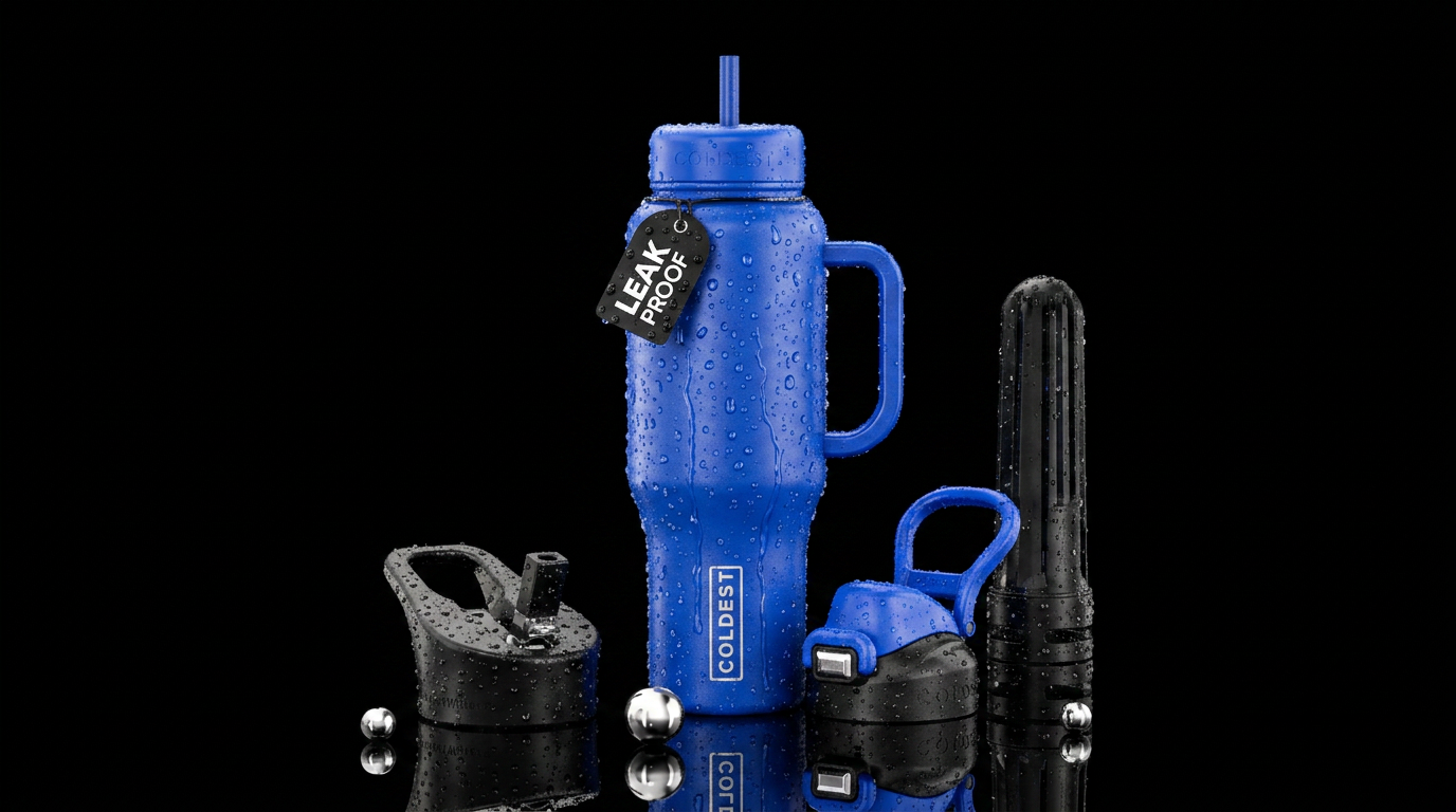 Condensation drops water bottle design