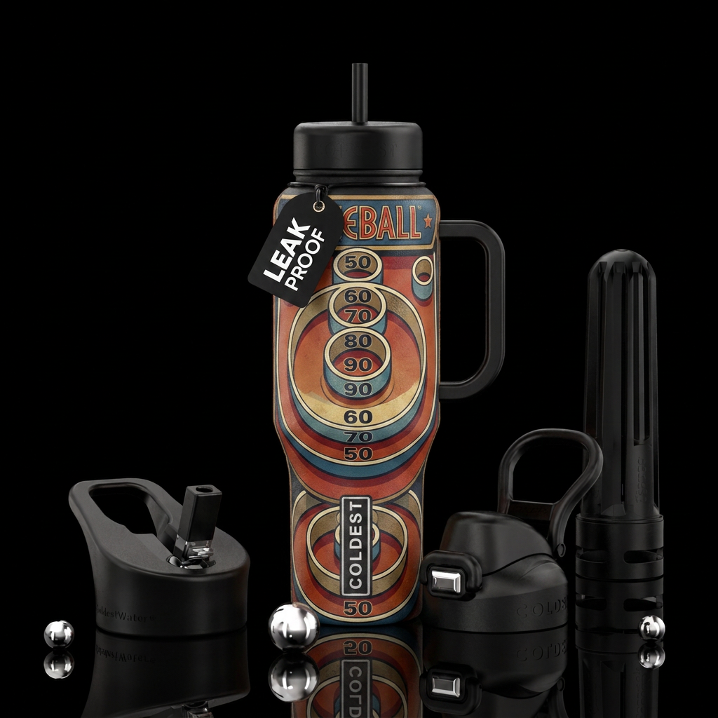 Skeeball water bottle design