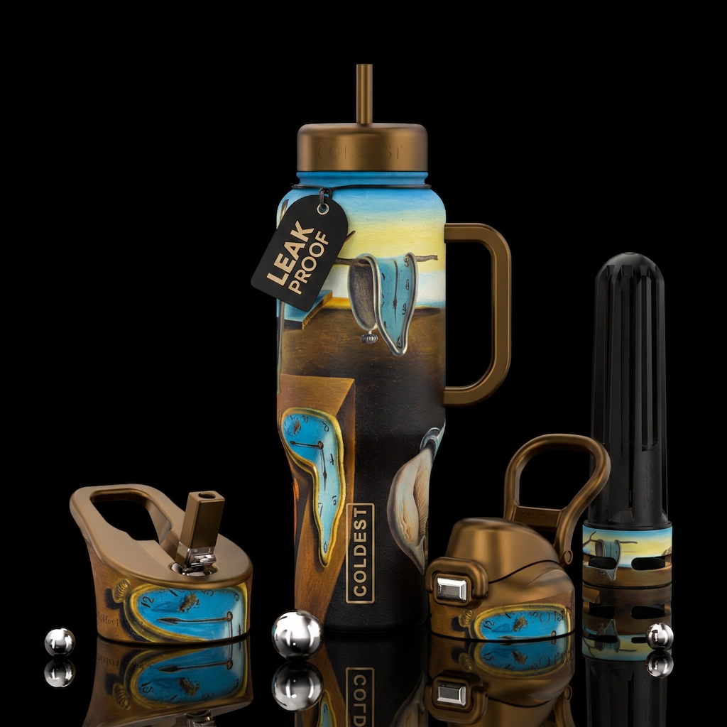 Salvador Dali style water bottle design