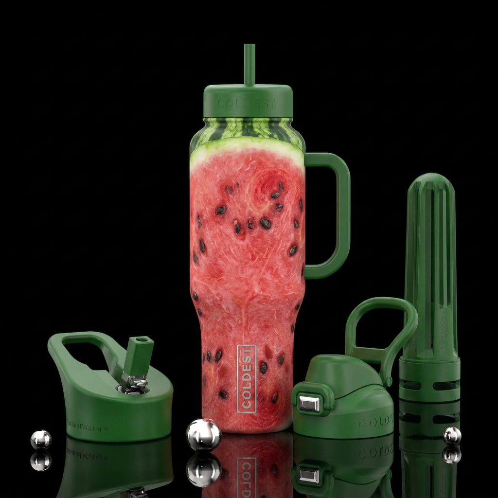 Inside of watermelon water bottle design