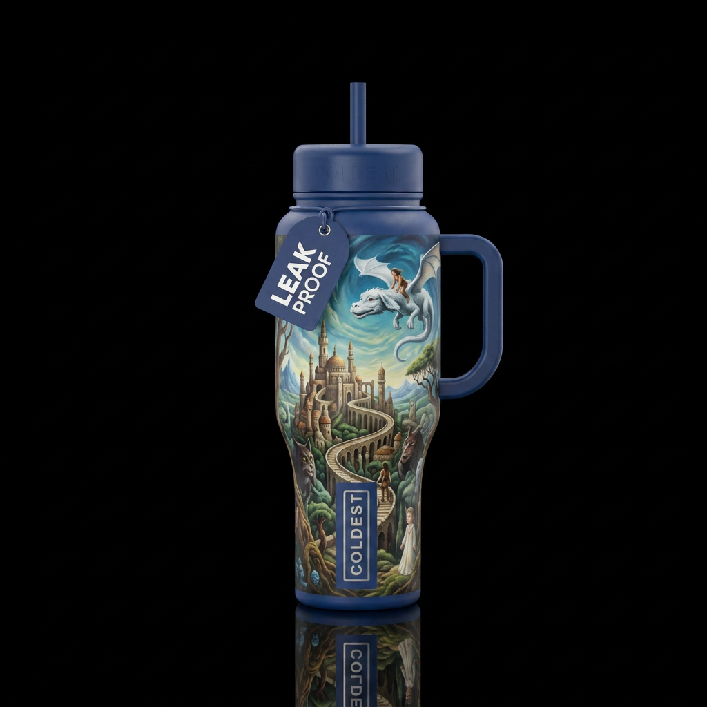 The Neverending story water bottle design