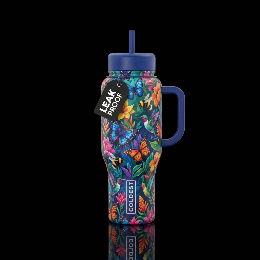 Nectar loving insects water bottle design