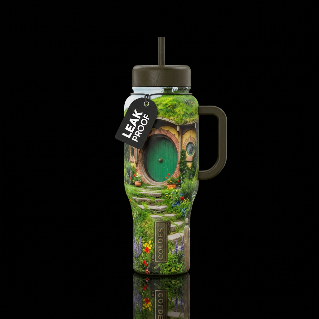 Hobbits home water bottle design