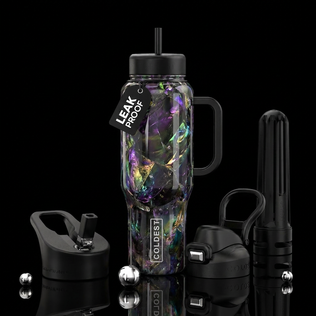 Obsidian water bottle design