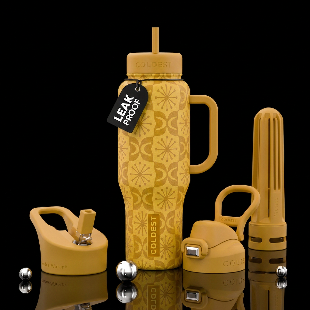 MCM murrd wallpaper pattern water bottle design