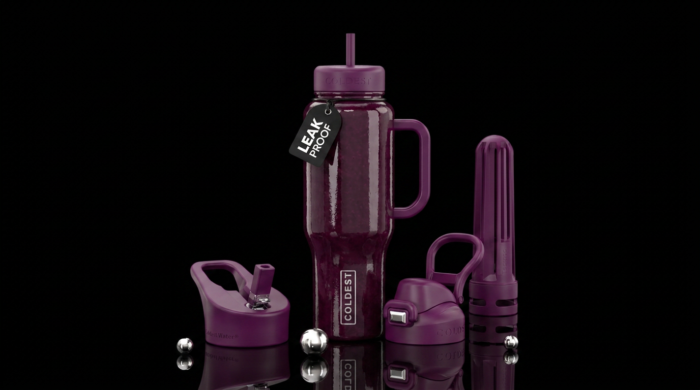 Blackberry jam water bottle design