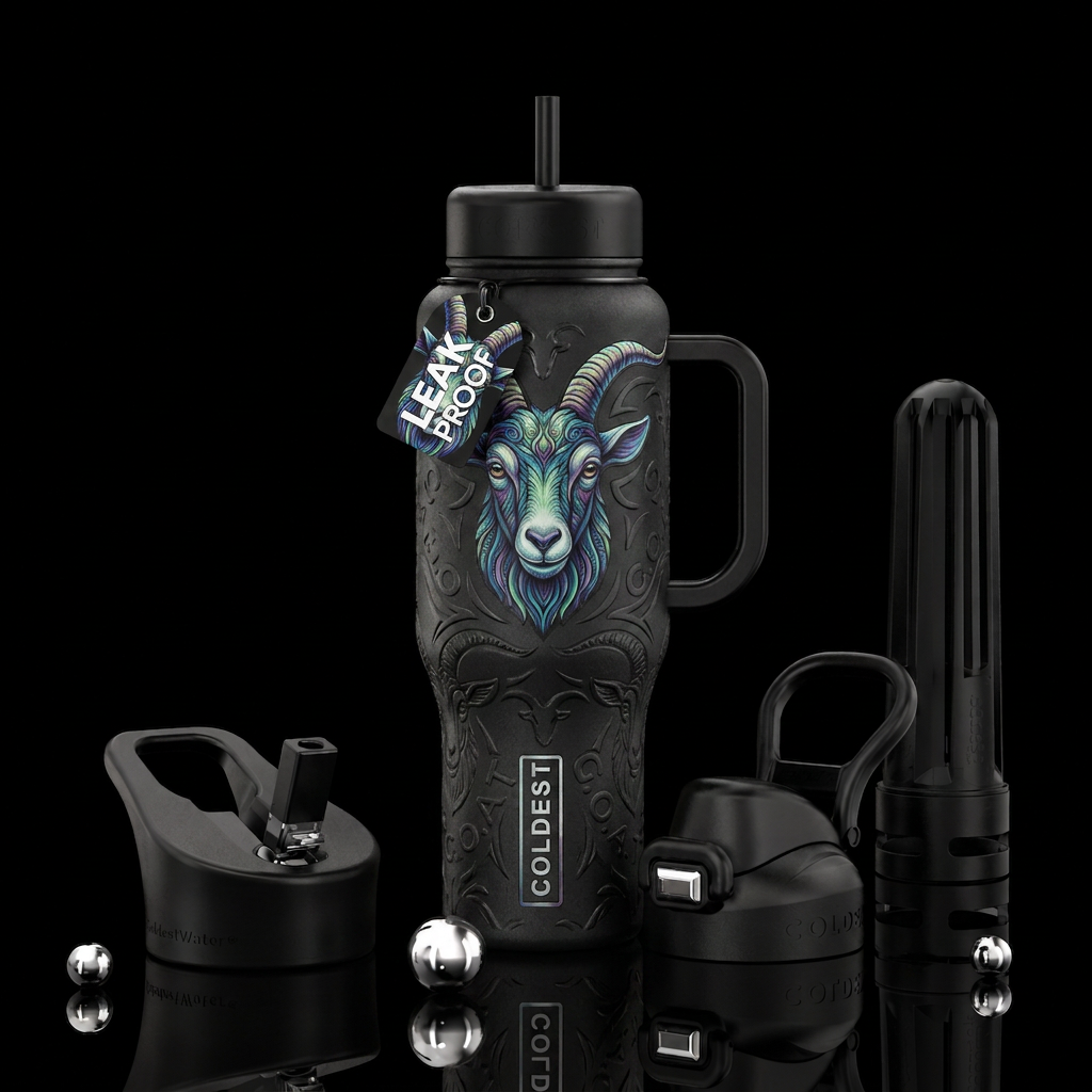 The goat water bottle design