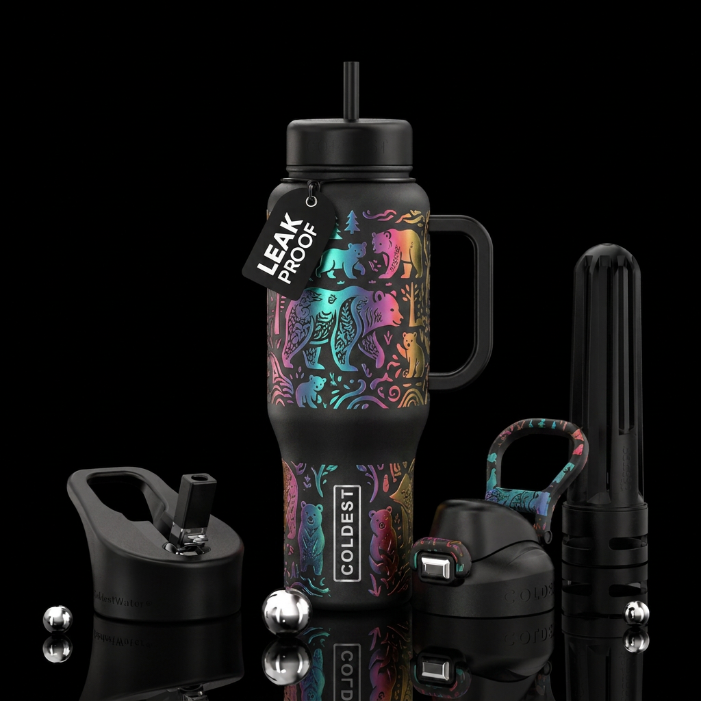 Mama bear water bottle design
