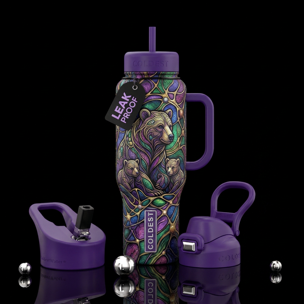 Mama bear neurographic water bottle design