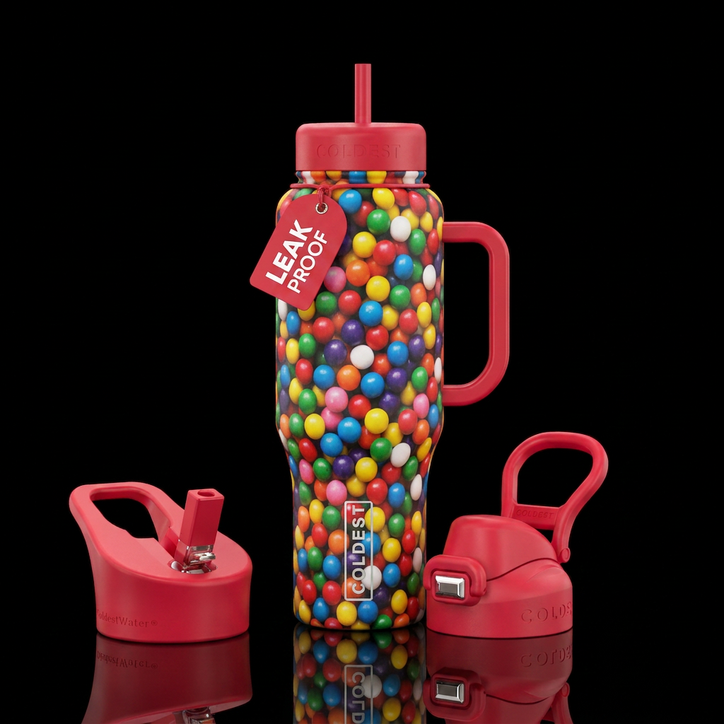 Gumballs water bottle design