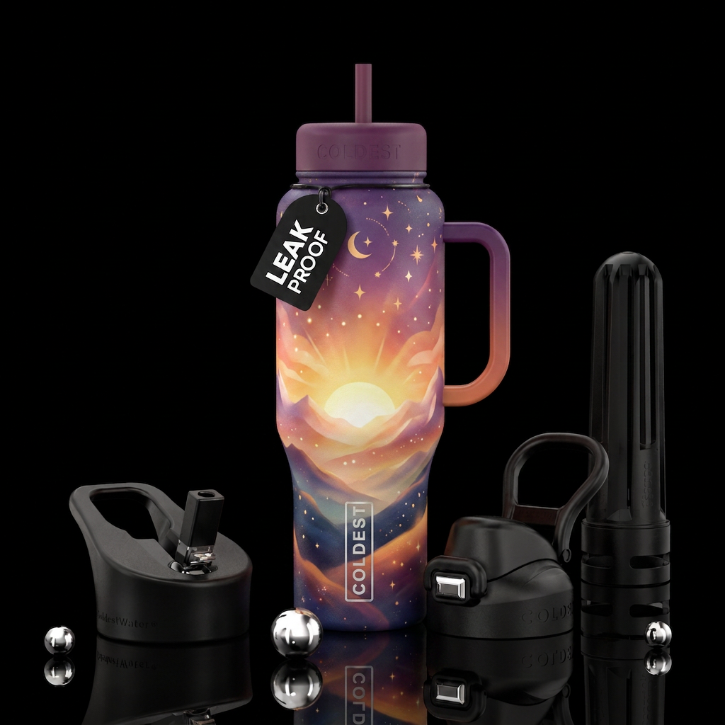 Magic in the morning water bottle design