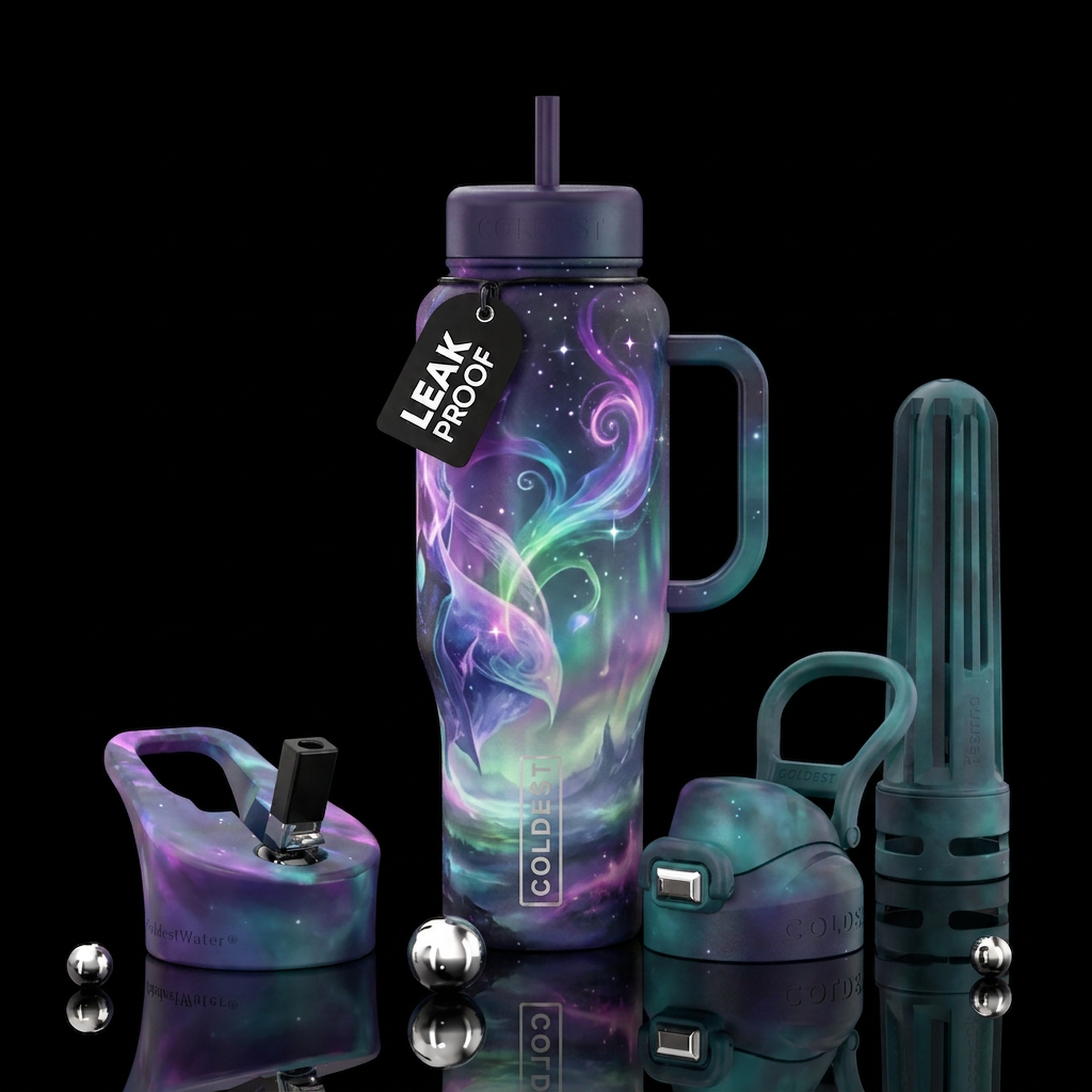 Magic in the mist water bottle design