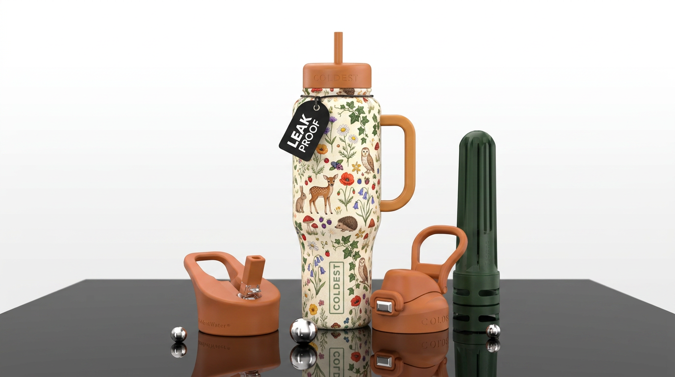 Cottage core water bottle design