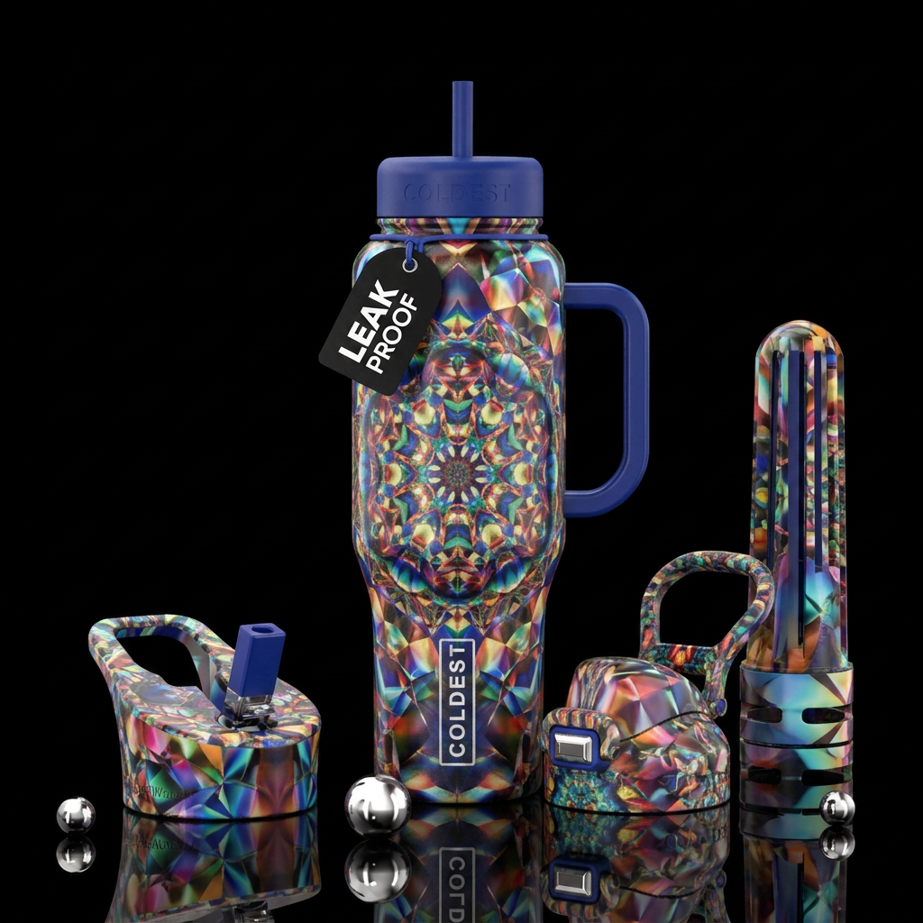 Kaleidoscope water bottle design