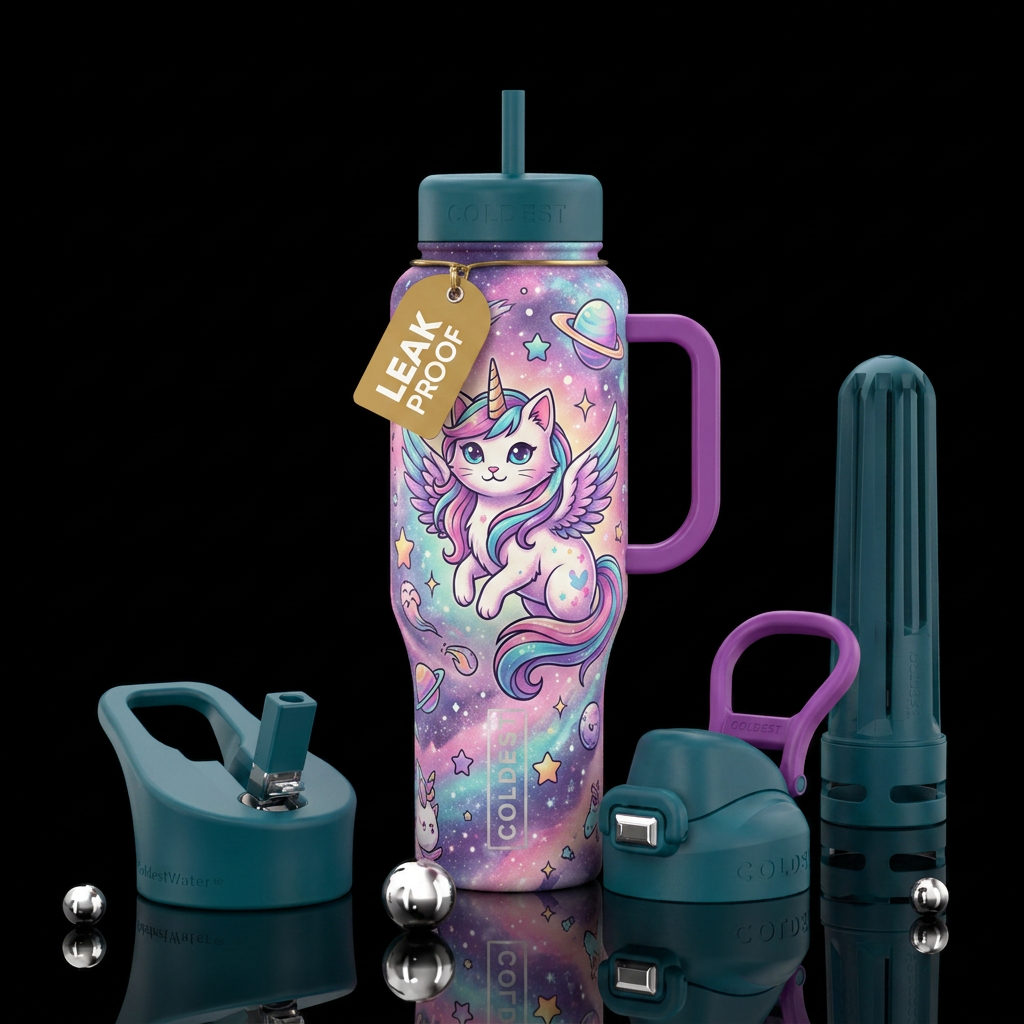 Unicatacorn water bottle design