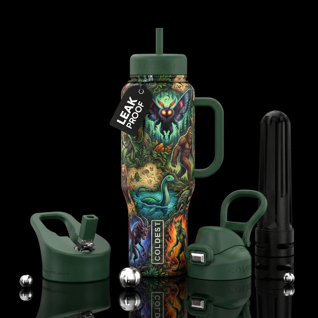 Cryptid core water bottle design
