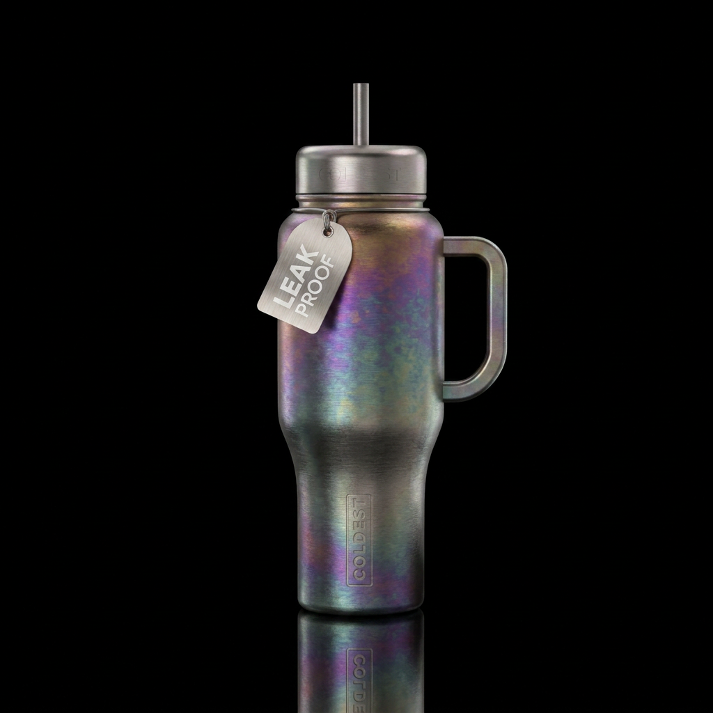 Titanium water bottle design