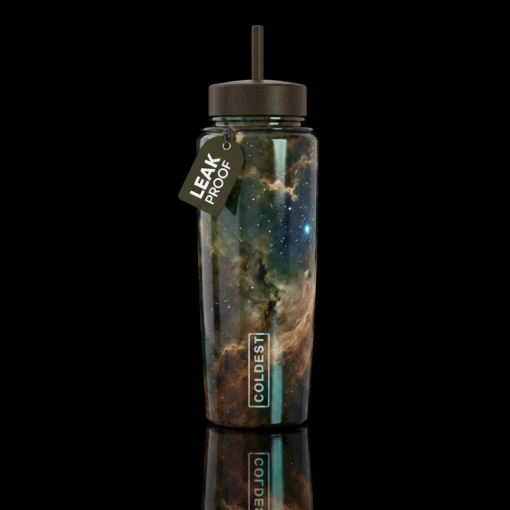 color-drenched moody spaces, anchor tones spanning... water bottle design