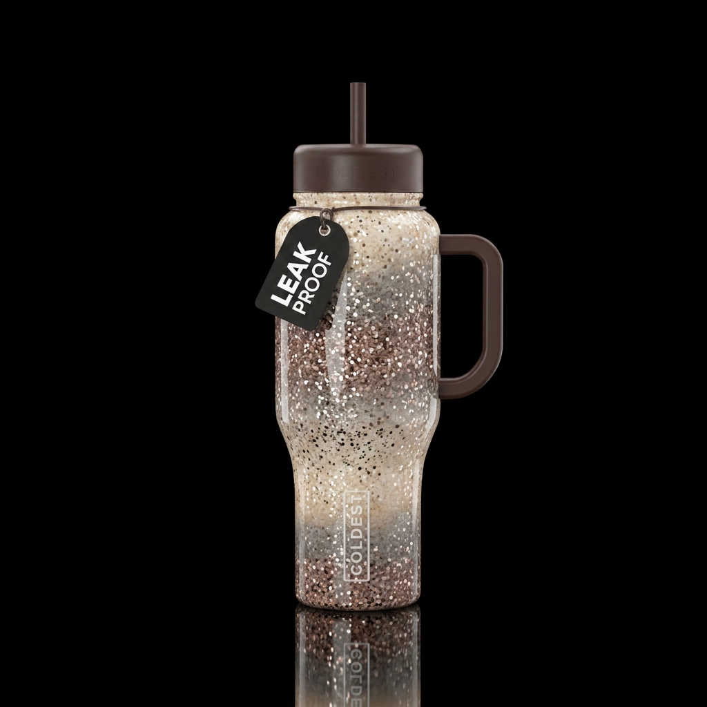 Soft warm whites, tactile cocoa browns, and muted ... water bottle design