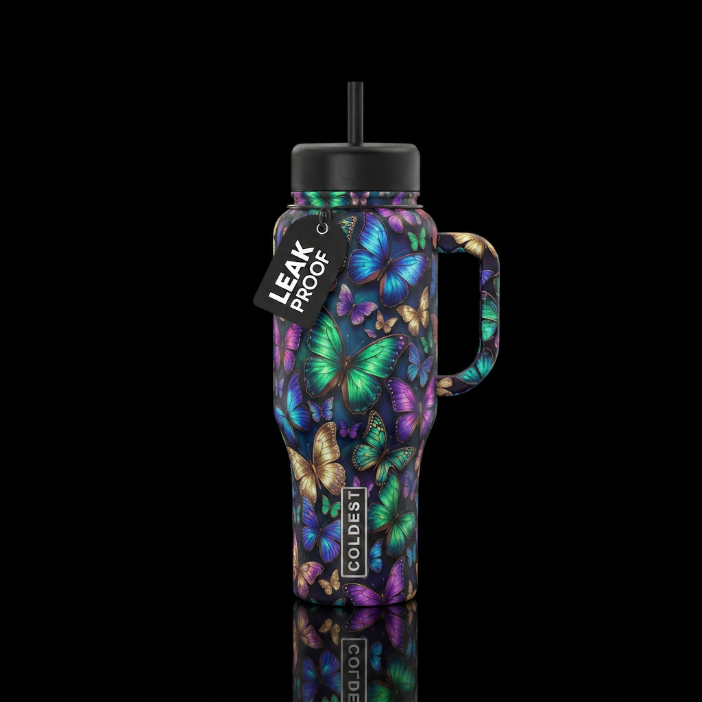 Butterfly effect water bottle design
