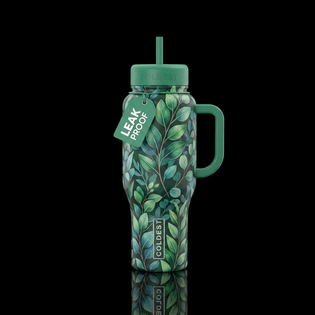 Eucalyptus water bottle design