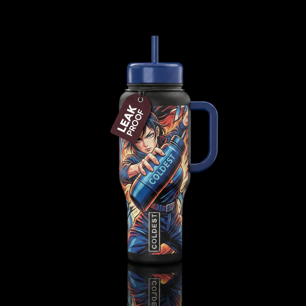 illustration of a woman holding a coldest bottle i... water bottle design