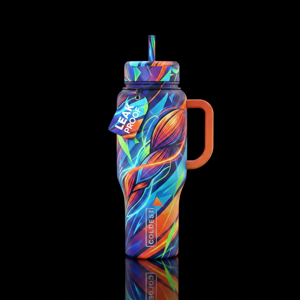 abstract design that will make me feel motivated t... water bottle design