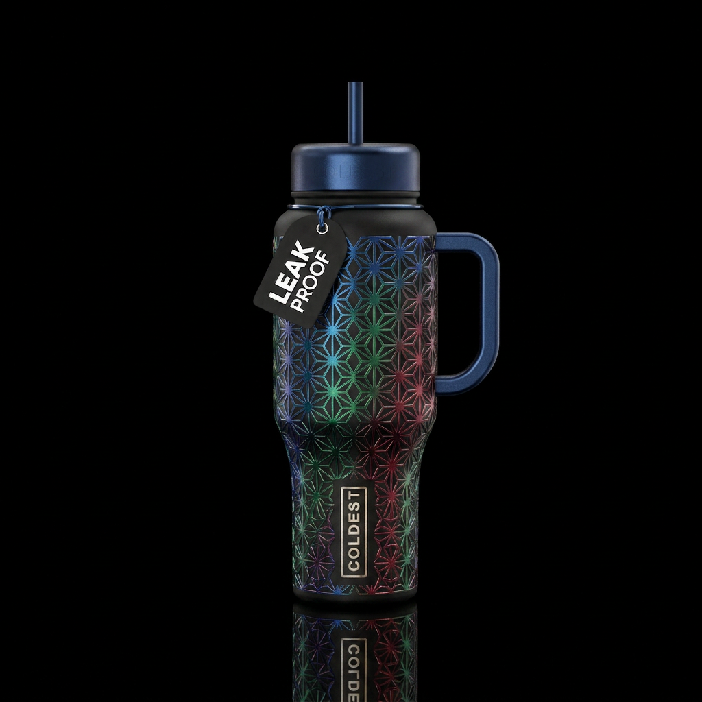 Kumiko hexagonal interlocking pieces pattern 3d me... water bottle design