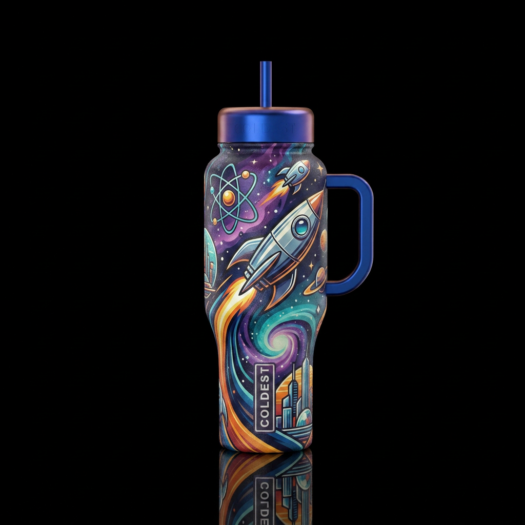RAYGUN GOTHIC water bottle design