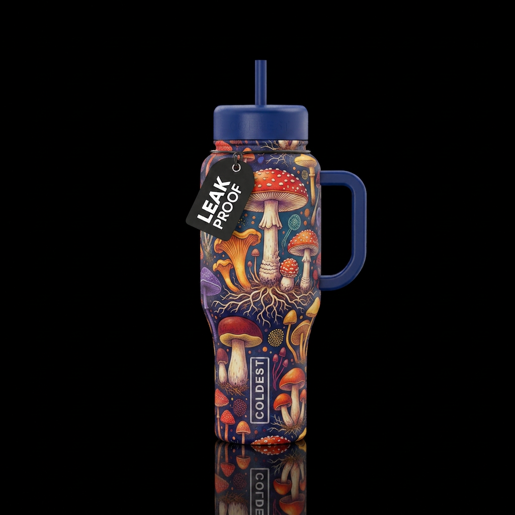 Mycology water bottle design