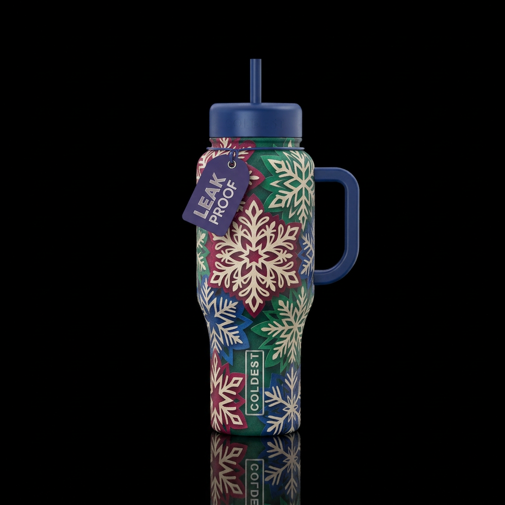 paper craft paper cut snowflakes different sizes a... water bottle design