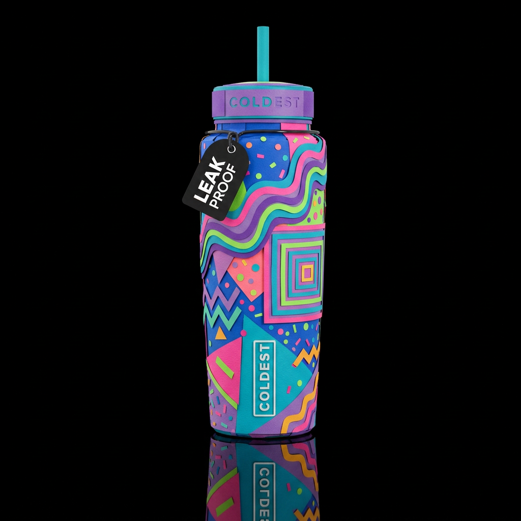 Paper crafts 1980s style water bottle design