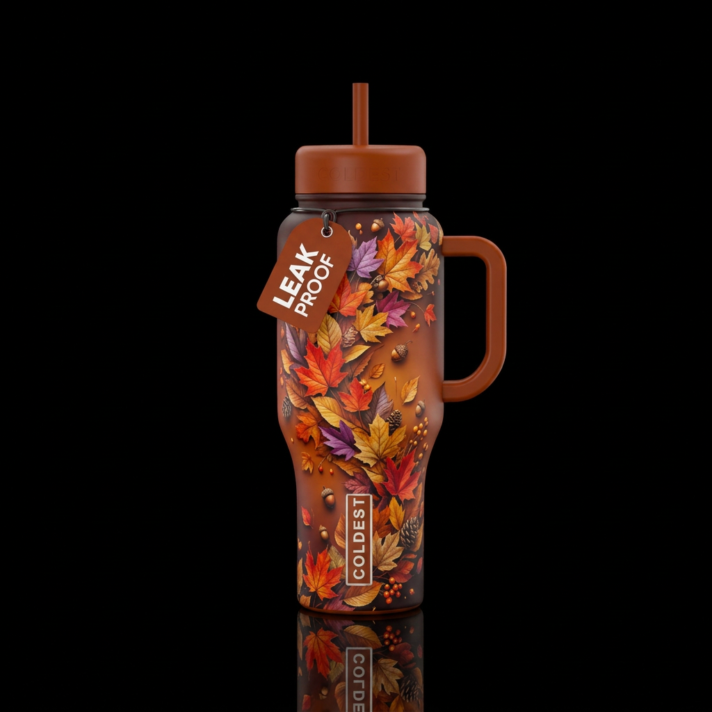 Falling into fall water bottle design