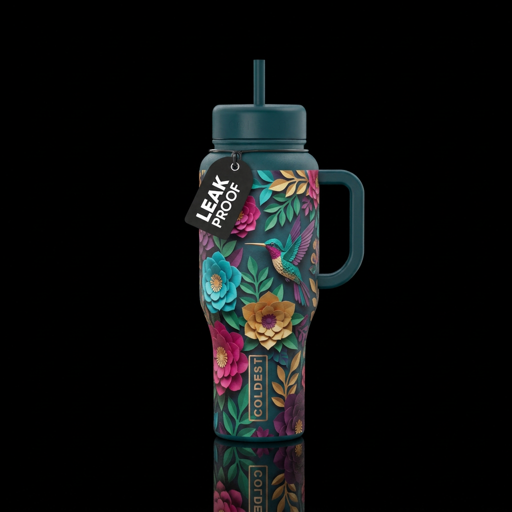 Paper craft garden water bottle design