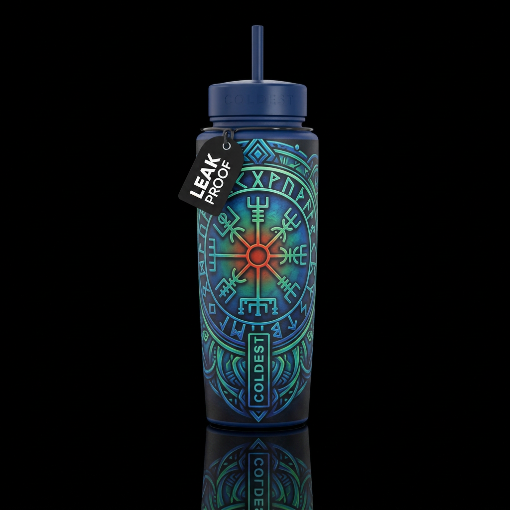 Vegvesir water bottle design