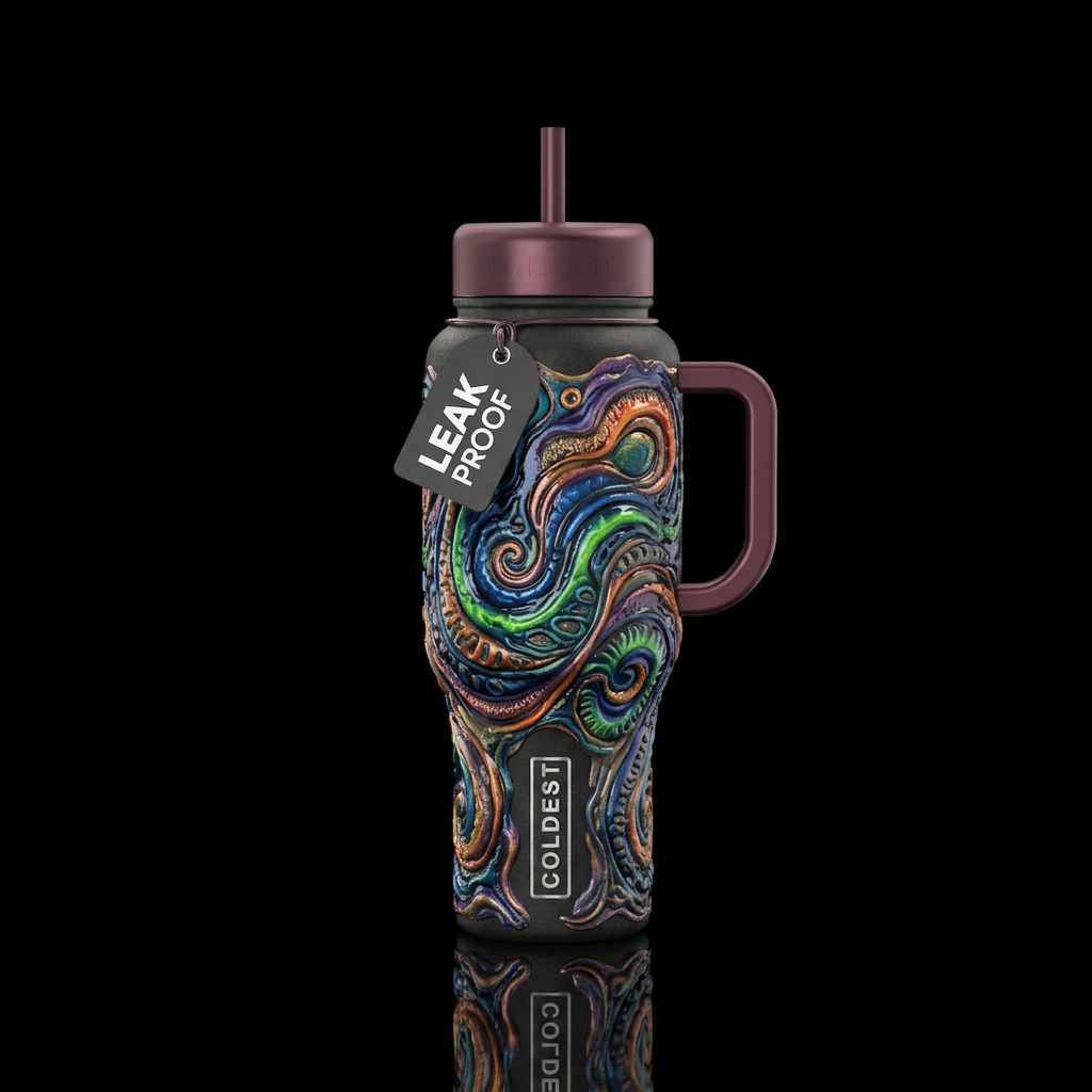 Primordial ooze water bottle design